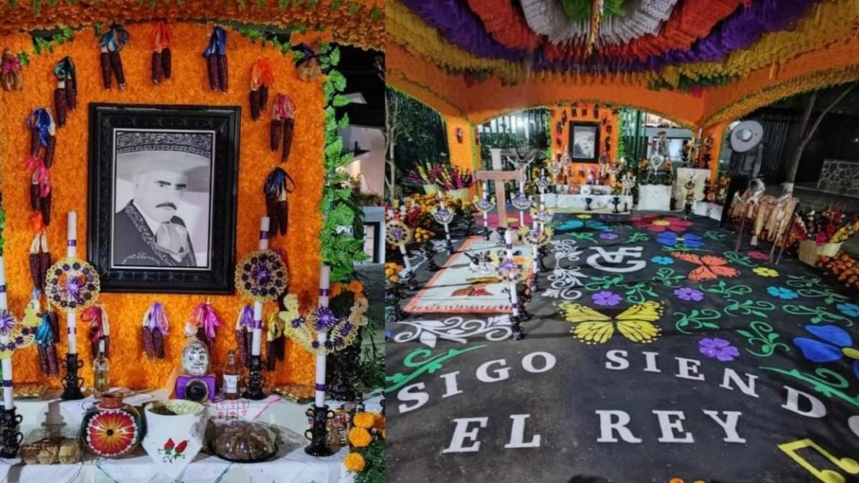 Recuerdan al cantante con espectacular altar de Día de Muertos; fans lo pueden visitar (FOTOS)