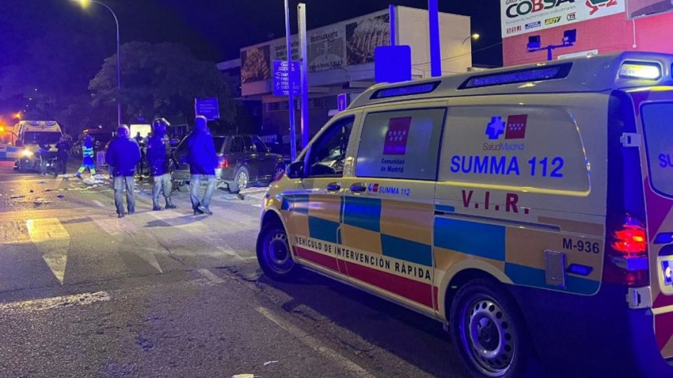 Atropello múltiple deja cuatro personas muertas y cuatro heridas en Madrid, España