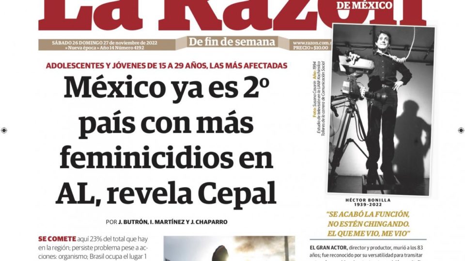 Versión Impresa, 26 noviembre 2022