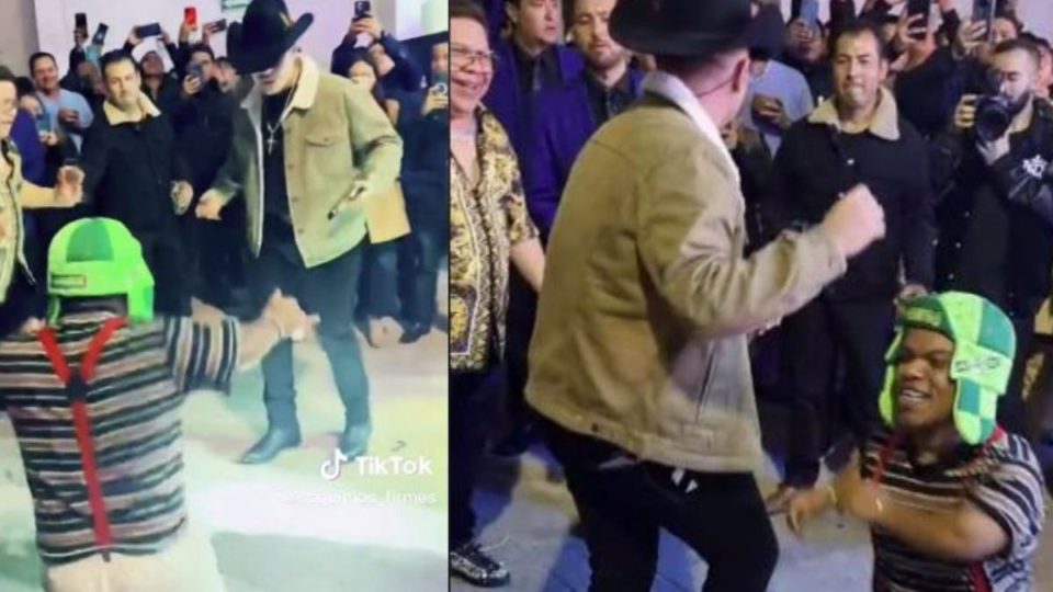 Medio Metro le enseña a Eduin Caz a bailar los prohibidos y piden que le abra a Grupo Firme en el Foro Sol (VIDEO)