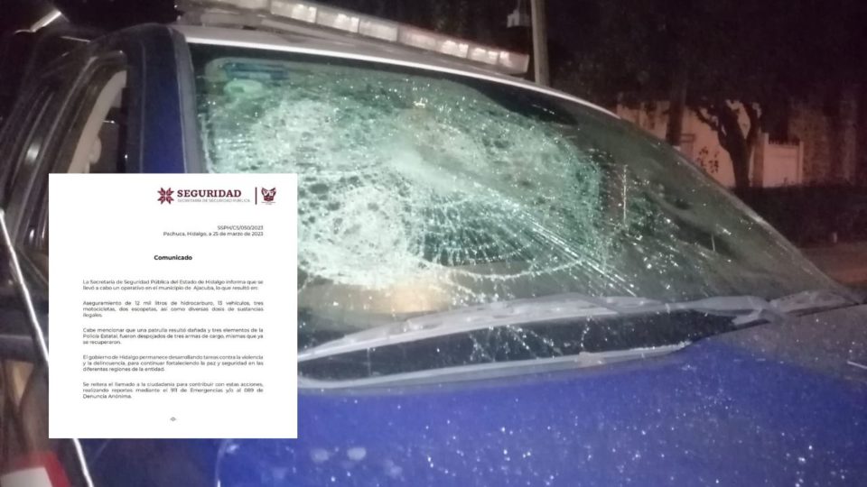 Desarman y agreden a policías durante operativo antihuachicol en Ajacuba, Hidalgo