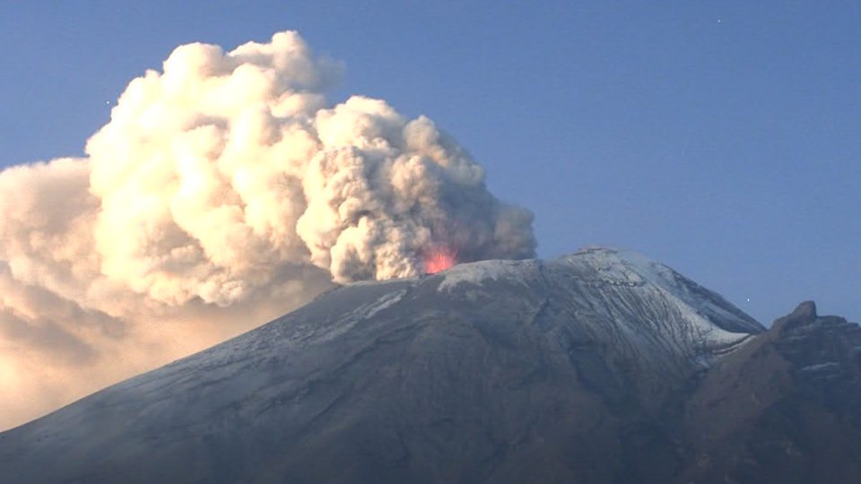 Volcán Popocatépetl emitió 19 exhalaciones en las últimas 24 horas; semáforo se mantiene en Amarillo Fase 3