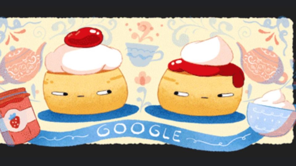 Scones británicos. ¿Qué son las curiosas figuras que aparecen hoy en el doodle de Google?