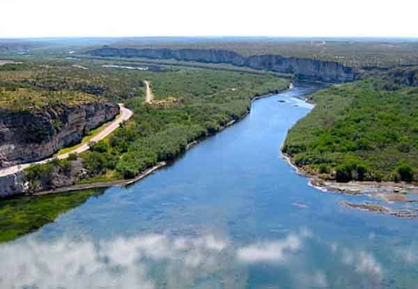 El río Bravo más grande en México